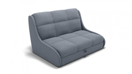 Диван Куба 800 (ЗР) Цвет фасада: Серый; Тип: Прямой; Материал фасада: Металл/Велюр