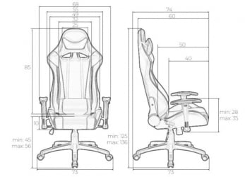 Кресло игровое ДОБРИН БРИАН (черно-синее) / DOBRIN BRIAN