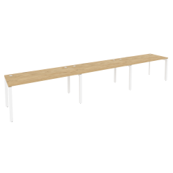 Рабочая станция на П-образном м/к ОНИКС О.МП-РС-3.4.7 Тиквуд Светлый/Белый / ONIX O.MP-RS-3.4.7