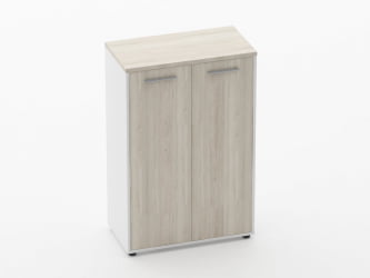 Шкаф 2 широкий закрытый Дека 10.12.131 Дуб Сантана светлый/Белый / Deka