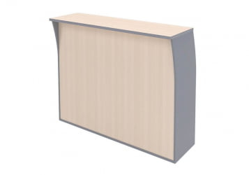 Стойка ресепшн прямая ИМАГО РС-3 ПC-3 Клен Металлик / IMAGO PC-3