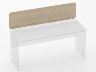 Экран разделительный прямой Glassy 5.14.16 Бук светлый