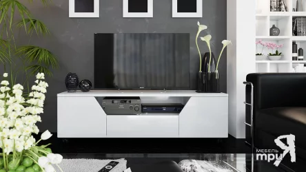 ТВ тумба тип 4 Diamond Белый глянец