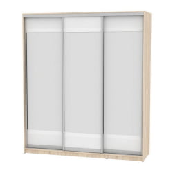 Шкаф-купе B-220х200х60-2(ДСС-Белый-D10D10D10)