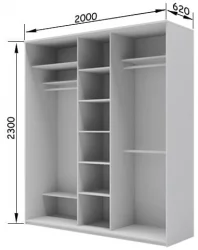 Шкаф-купе Хит-23-20-151 Аруба Венге