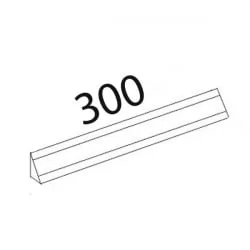 Плинтус (с заглушками) ПЛ 117.1.300 Черный