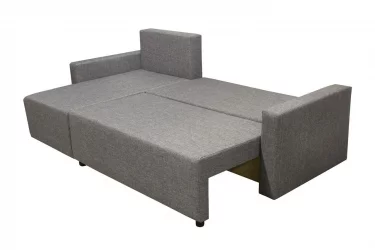 Угловой диван Sherry (3 категория) с механизмом подъема оттоманки Визит 118-Нео Латте