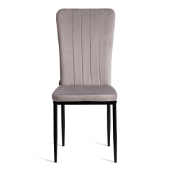 Стул со спинкой ВЕРТЕР (мод. БC577-ДC) металл, флок, 41 х 52 х 95 см, Лигхт грей (светло-серый) ХЛР14 / черный / VERTER (mod. BC577-DC) Light grey HLR14