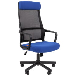 Кресло руководителя Chairman 590 ткань/сетка Синий