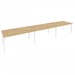 Стол переговорный (3 столешницы) ОНИКС О.МП-ПРГ-3.4 Тиквуд Светлый/Белый / ONIX O.MP-PRG-3.4