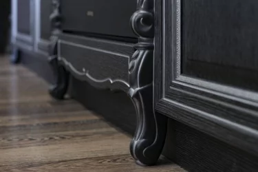 Кухонный гарнитур угловой Италия №07 Черный Дуб темный