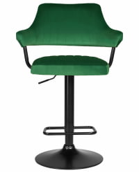 Стул барный DOBRIN CHARLY BLACK (зеленый велюр (MJ9-88))