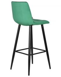 Стул барный ДОБРИН НИCОЛЕ (черные матовые ножки, зелёный велюр (108-64)) 2 шт / DOBRIN NICOLE
