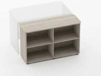 Тумба приставная к столу Глассй 3.18.102 Дуб сантана светлый / Glassy