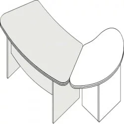 Конференц-приставка Л.ПС-15 левая Орех