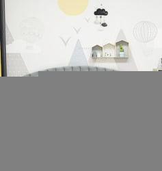 Кровать с продольной мягкой спинкой Софа №12 (800х1900) Дуб Сонома светлый Велюр 340