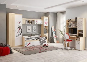 Полка Энерджи MDE-04 Дуб сонома Белый