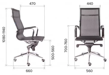 Кресло руководителя Opera M сетка Черный