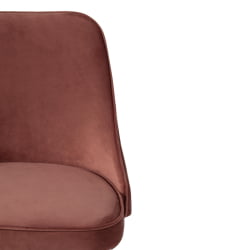 Стул барный KISH (mod. 714) ткань/металл, 50х57х110 см, высота до сиденья 78 см, коралловый barkhat 15 /черный