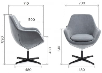 Обеденный стул Everprof Rocky Ткань Оранжевый