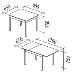 Раздвижной стол Орфей 44 Урбан Милк