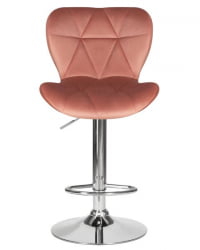 Стул барный ДОБРИН БАРНИ (пудрово-розовый велюр (МДЖ9-32)) 2 шт / DOBRIN BARNY (MJ9-32))
