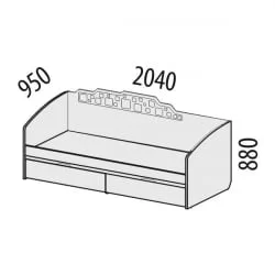 Детская кровать с бортиком Мегаполис 55.11 Сосна Астрид