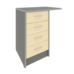 Тумба приставная с фолдингом Riva А.ТП-4.3F-S Клен/металлик