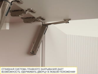 Шкаф-витрина кухонный (с системой плавного закрывания) Флоренция 107.09