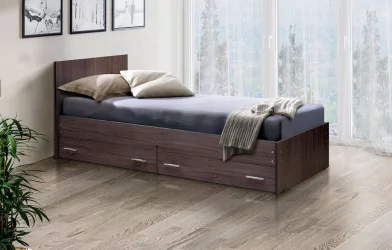 Кровать с ящиками на уголках №4 ЛДСП 700*1900 Вишня Оксфорд