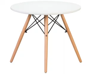 Круглый журнальный столик DOBRIN SHELLEY Белый