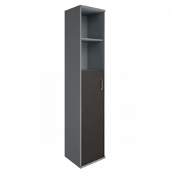 Шкаф высокий узкий левый Riva А.СУ-1.6 Л Венге/Металлик