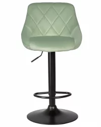 Стул барный DOBRIN LOGAN BLACK Мятный велюр MJ9-87
