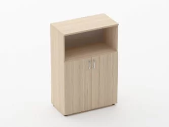 Шкаф средний полуоткрытый Глассй 6.12.121 Бук светлый / Glassy