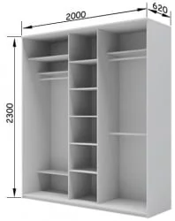 Шкаф-купе Хит-23-20-151 Ясень шимо светлый