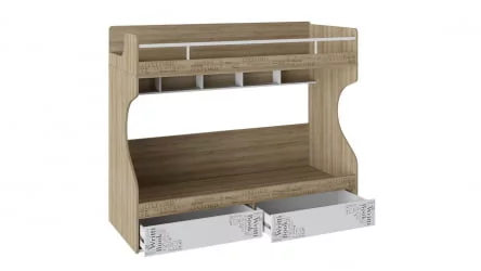 Двухъярусная кровать для детей Оксфорд ТД-139.11.01 Ривьера Белый с рисунком