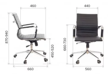 Кресло для персонала Leo T экокожа Бежевый