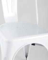 Стул TOLIX с высокой спинкой Белый глянцевый