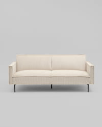 Диван прямой Кассель Д велюр рельефный молочный