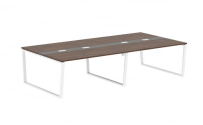 Стол переговорный ЕДИС ЕВCТ 3116 Дуб Денвер темный Мокко Белый / EDIS EVCT