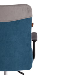 Компьютерное кресло FLY флок , серый/синий, 29/32