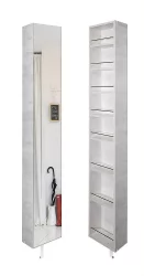 Шкаф с зеркалом Лупо Шелф (левый) Беленый дуб