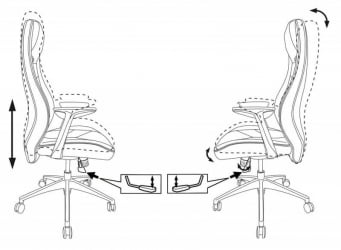 Кресло руководителя Бюрократ _Зен/Бровн / _Zen/Brown