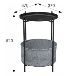 Стол журнальный Берген Черный