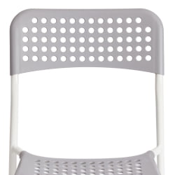 Стул АДДЕ (мод. C-049) металл/пластик, 39 х 49 х 78 см, Грей(серый)/Вхите(белый) разборный / ADDE (mod. C-049) Grey(серый)/White(белый)