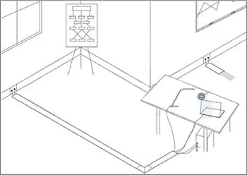 Фиксатор проводов напольный, прямой Deka 21.20