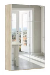 Шкаф-купе двухдверный Прайм 1200 Зеркало/Зеркало Дуб сонома