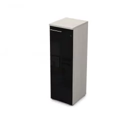 Пенал средний со стеклом правый GLOSS LINE 9НП.017.7П Ivory