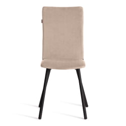 Стул обеденный La Rousse велюр, бежевый/черный, 7, 49х50х93