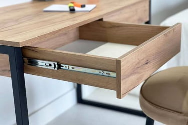 Детский маленький стол SMU-01 дуб крафт золотой/черный муар